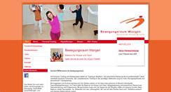 Desktop Screenshot of bewegungsraum-wangen.de