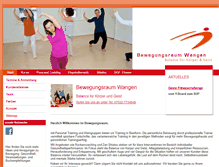 Tablet Screenshot of bewegungsraum-wangen.de